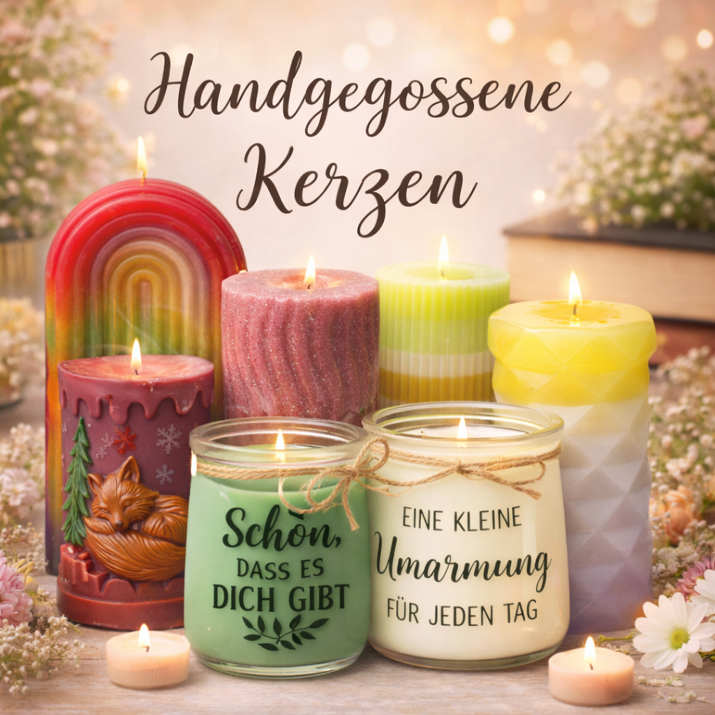 Handgegossene Kerzen