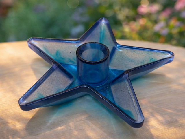 Sternenkerzenständer aus Epoxidharz – handgefertigt & personalisierbar