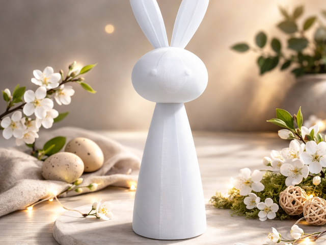 3D gedruckter Osterhase | Minimalistische Frühlingsdeko 