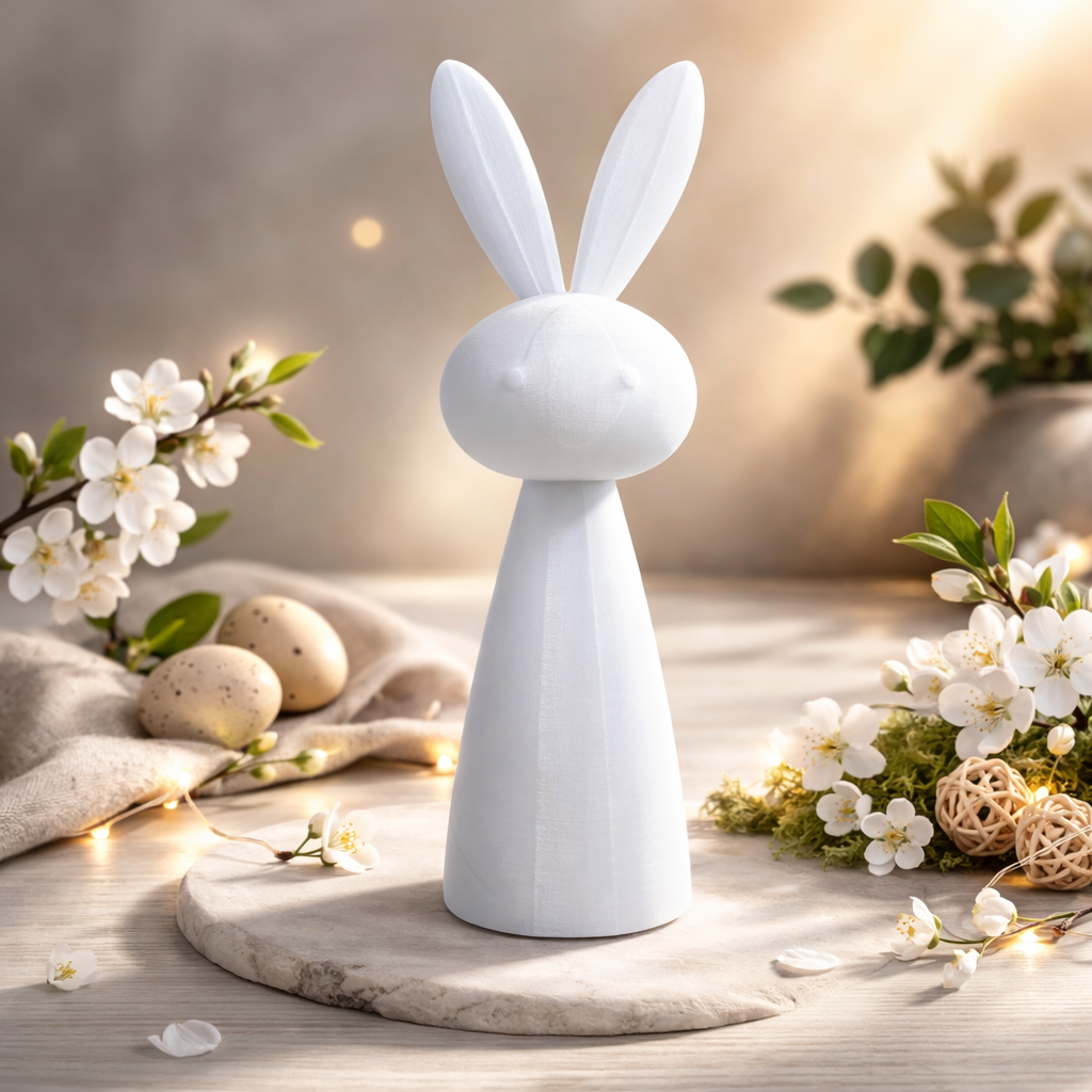 3D gedruckter Osterhase | Minimalistische Frühlingsdeko