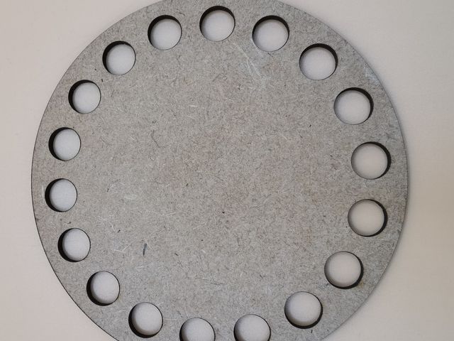 Häkelbrett Kreis 10cm aus MDF oder Birkensperrholz - mit oder ohne Gravur - individuell gestaltbar