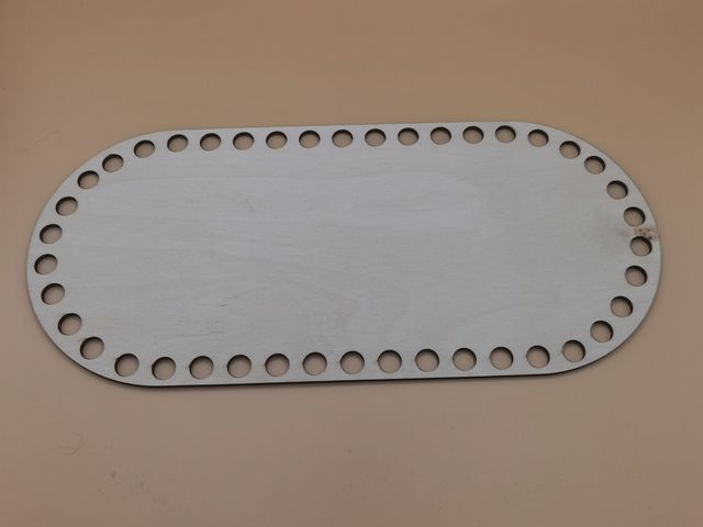 Häkelbrett Kreis 27x12cm aus MDF oder Birkensperrholz - mit oder ohne Gravur - individuell gestaltbar