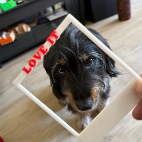3D Polaroid-Rahmen für Fotos – personalisierbar mit Wunschtext (PETG